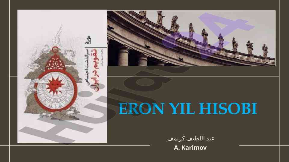 Eron yili hisobi va bayramlari