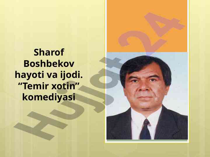 Sharof boshbekov hayoti va ijodi