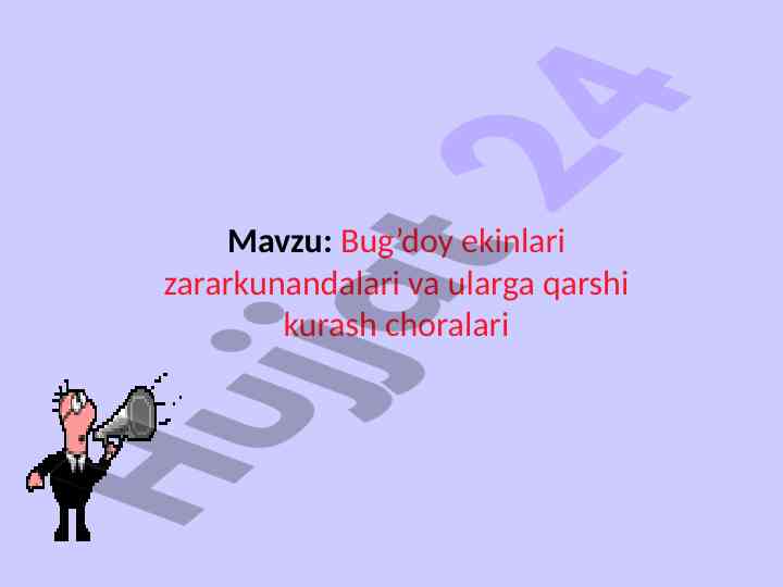 Bug’doy ekinlari zararkunandalari va ularga qarshi kurash