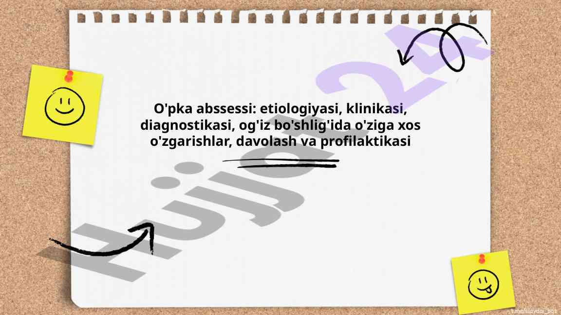 O'pka abssesi: etiologiyasi va diagnostikasi
