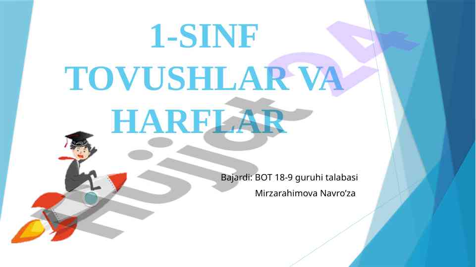 1-sinf tovushlar va harflar dars ishlanmasi
