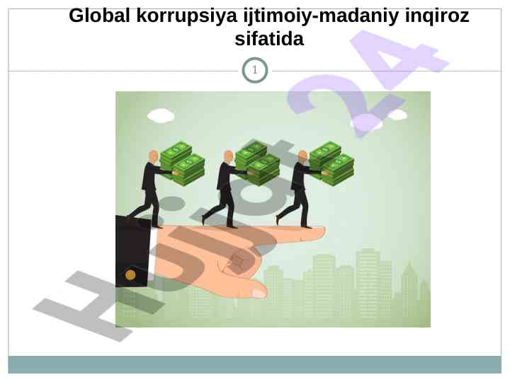 Global korrupsiya ijtimoiy-madaniy inqiroz sifatida