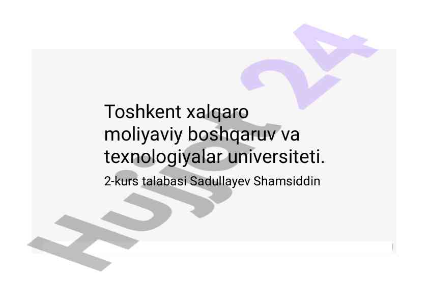 Ilmiy dunyoqarashni rivojlantirish rejasi