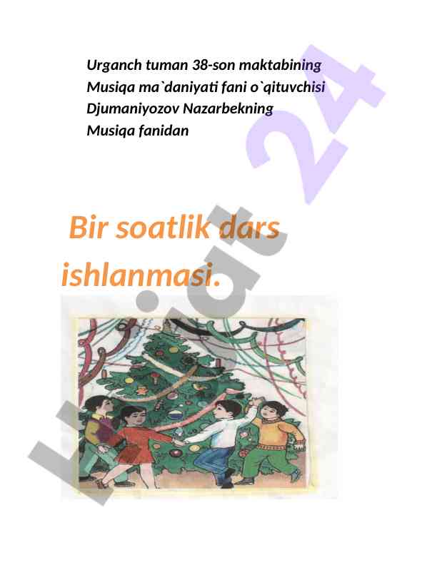 Qish fasli qo'shiqlari dars ishlanmasi