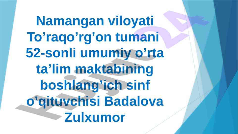 Ona tili darsida so'z turkumlarini mustahkamlash