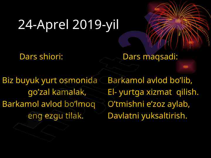 Bahor mavsumida barkamol avlod tarbiyalash