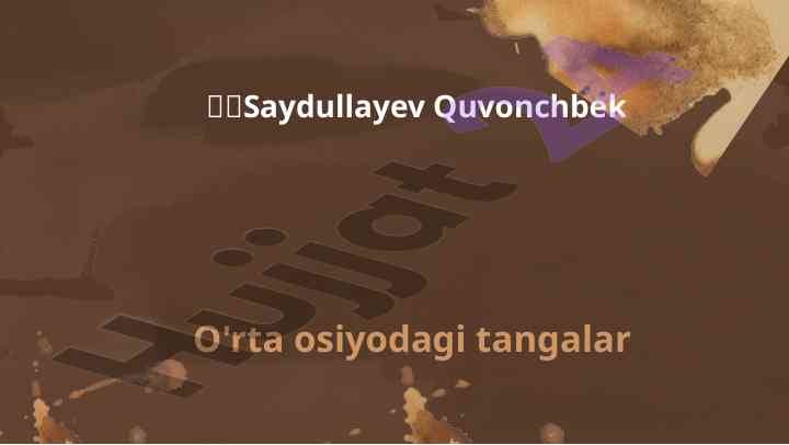 O'rta osiyo tangalarining tarixi va rivojlanishi