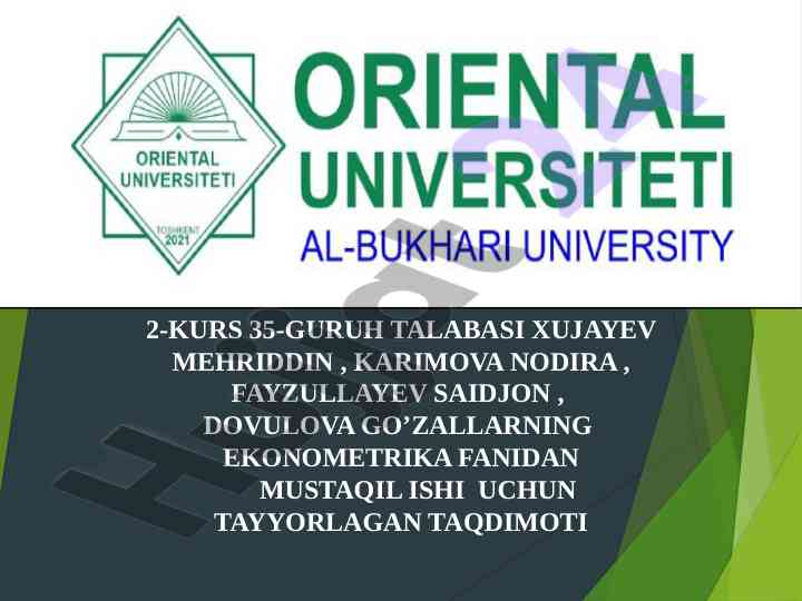 Ishsizlikning asosiy determinantlari taqdimoti