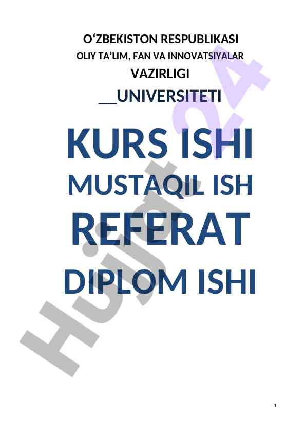 Gotika alifbosi o‘rganish bo‘yicha kurs ish