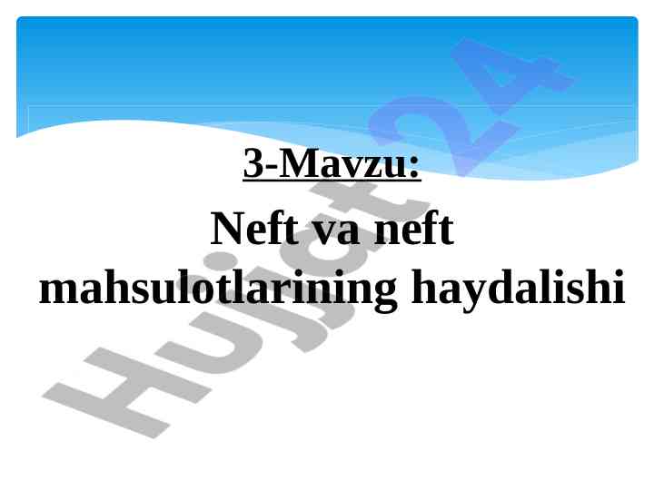Neft va neft mahsulotlarining haydalishi