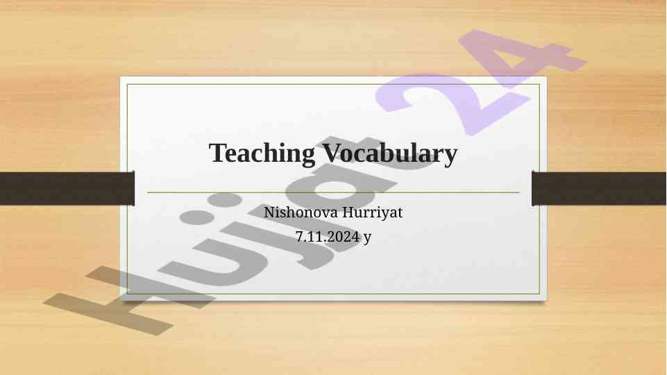 Importance of vocabulary in language learning