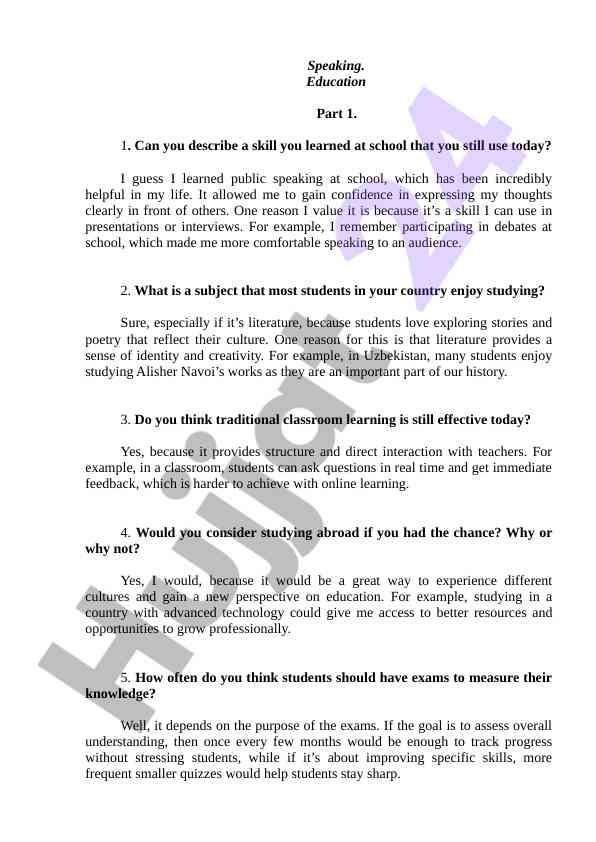 Effective speaking skills in education and literature