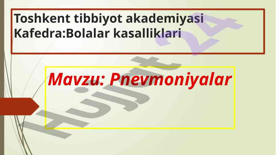 Bolalarda pnevmoniya turlari va belgilari