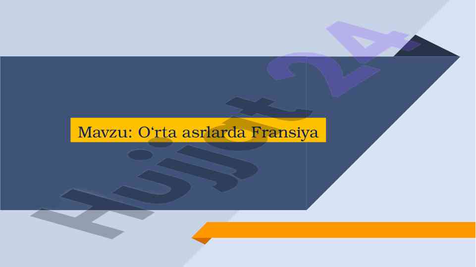 Fransiya tarixi: franklar davri va merovinglar