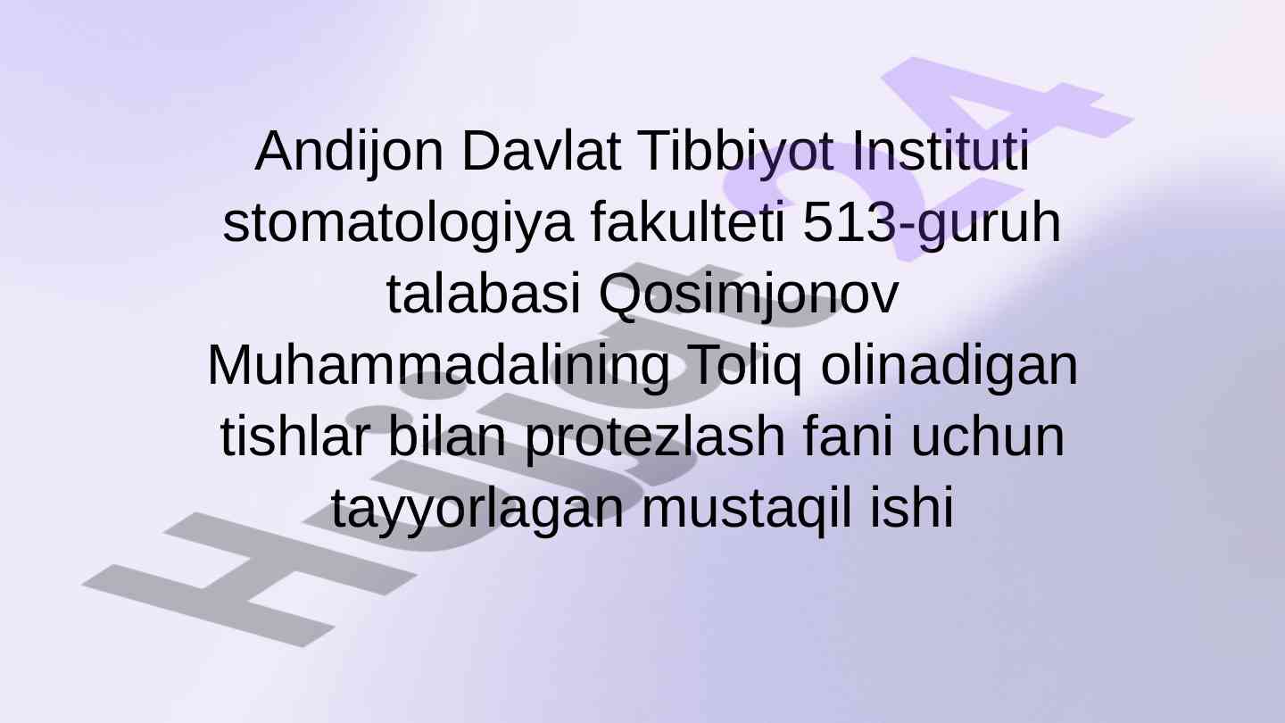 Pastki jag‘ harakati tishlarning okklyuzion yuzalari