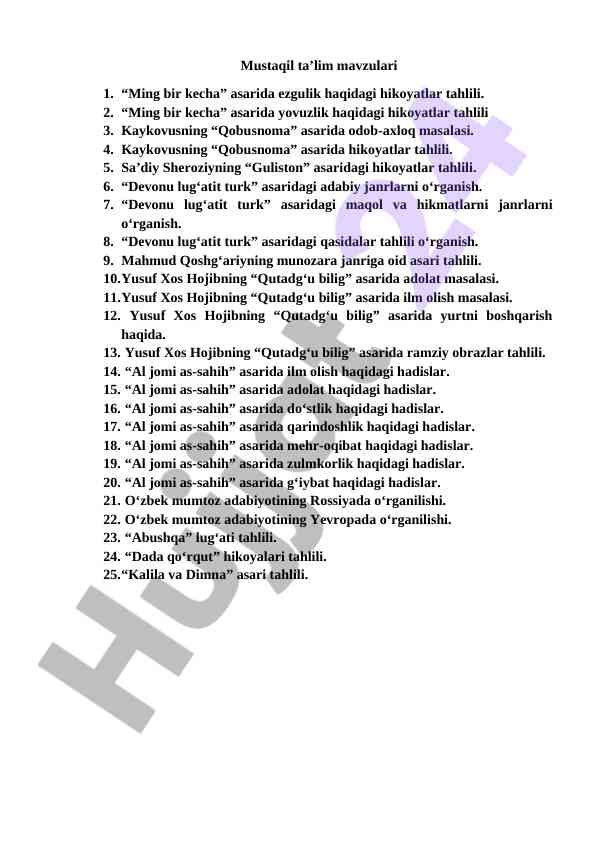 Ming bir kecha asarida ezgulik haqidagi hikoyatlar