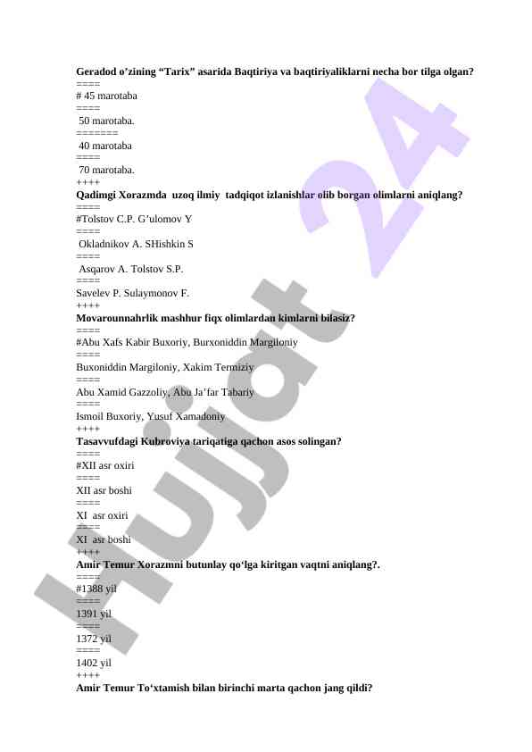Tarix asarida baqtiriya va baqtiriyaliklar