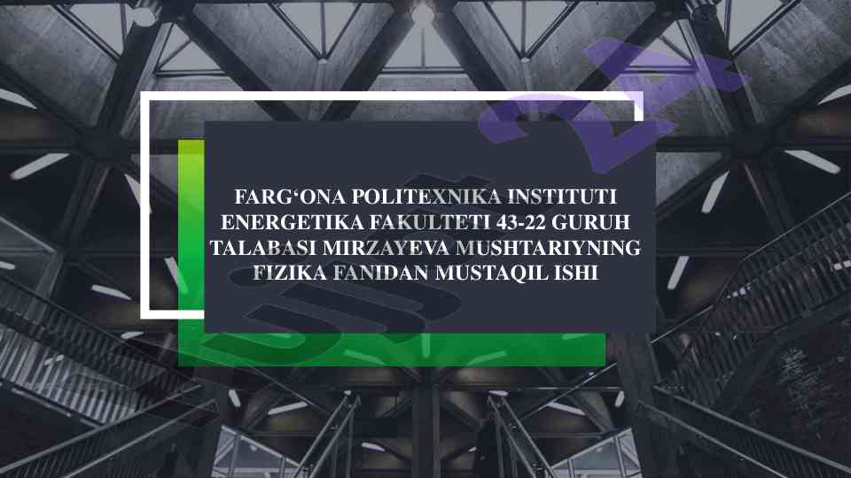 Fizika fanidan mustaqil ish - elektromagnit tebranishlar