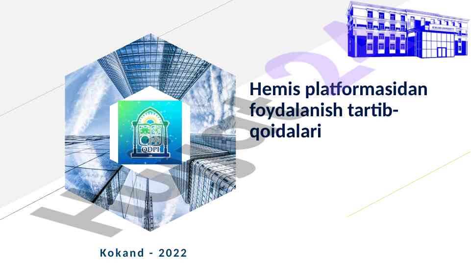 Hemis platformasi foydalanish qoidalari