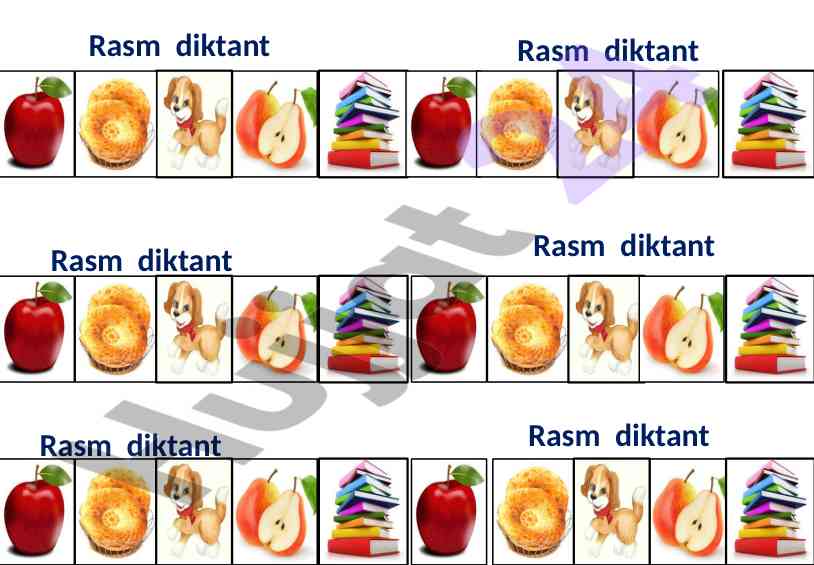 Rasm diktant ta'limi va usullari