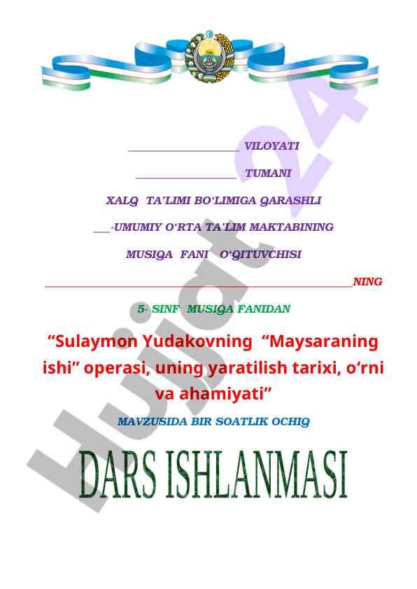 Musika fanidan maysaraning ishidagi o‘rni