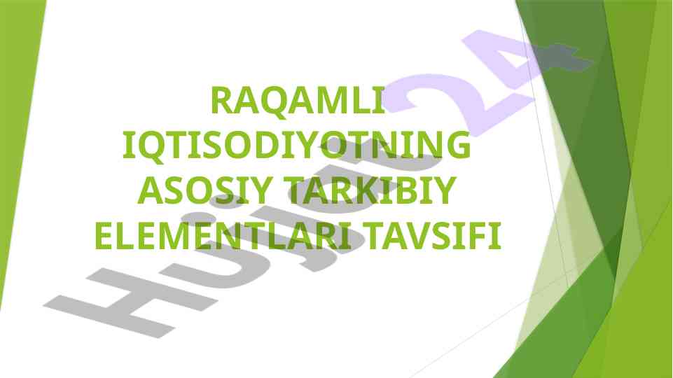 Raqamli iqtisodiyot va kriptovalyutalar tahlili