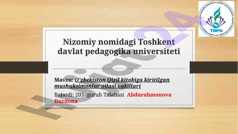 O‘zbekiston qizil kitobida mushuksimonlar oilasi