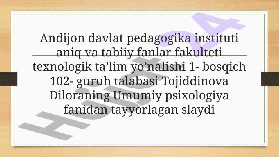 Gerontopsixologiya kursi: keksalik psixologiyasi