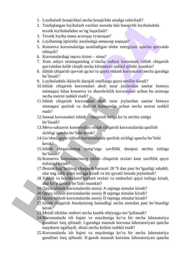 Loyihalash bosqichlari va texnik loyihalash jarayoni