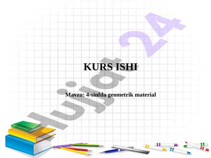 4-Sinfdagi Geometrik Material O'qitish Metodlari