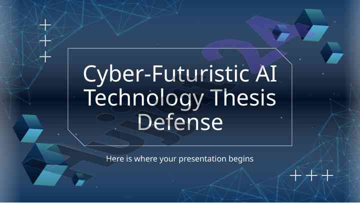 Cyber-futuristic ai technology thesis defense presentation