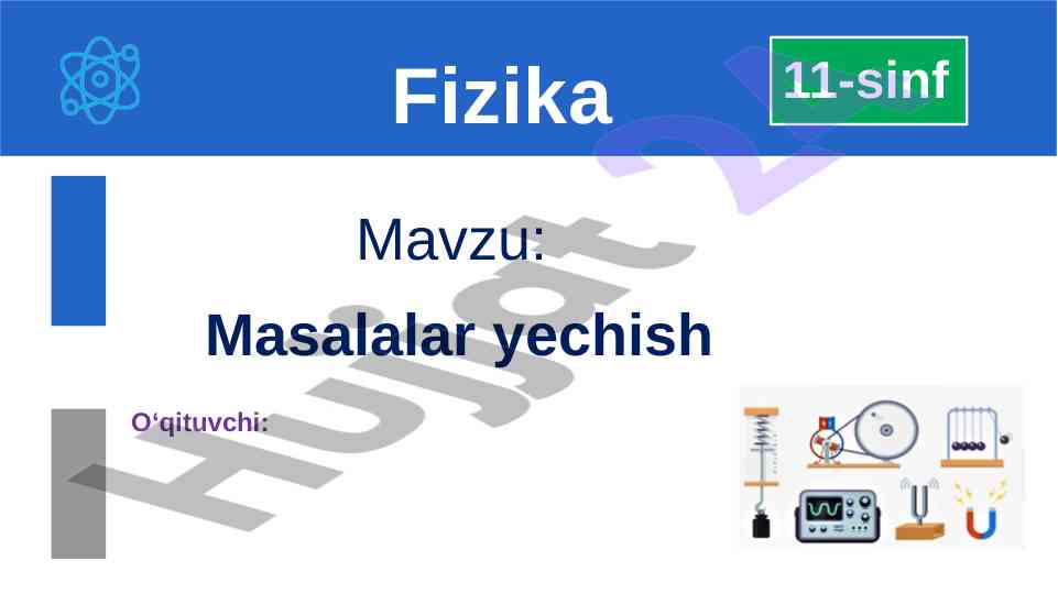 Masalalar yechish bo'yicha fizika testi