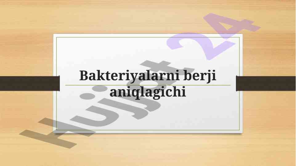 Bakteriyalar va nozokomial infektsiyalar