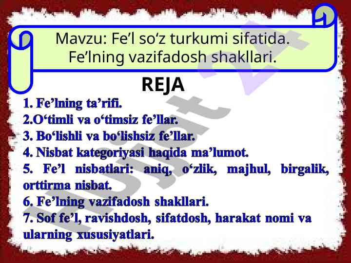 Kitoblar ro‘yxati va tahlili
