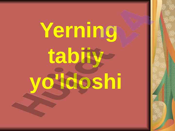 Yerning tabiiy yo'ldoshi baza fayli
