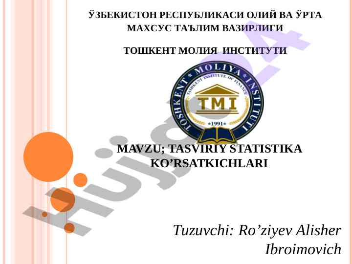 Statistik ko'rsatkichlar va ularning turlari