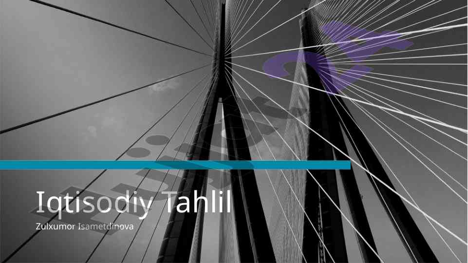 Biznesni iqtisodiy tahlil asoslari va amalga oshirish