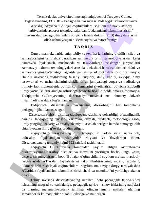 O‘qituvchilarni Sog‘lom Ma’naviy Tarbiyalash