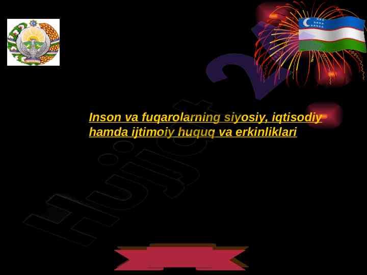 Inson va fuqarolarning siyosiy huquqlari tushunchasi