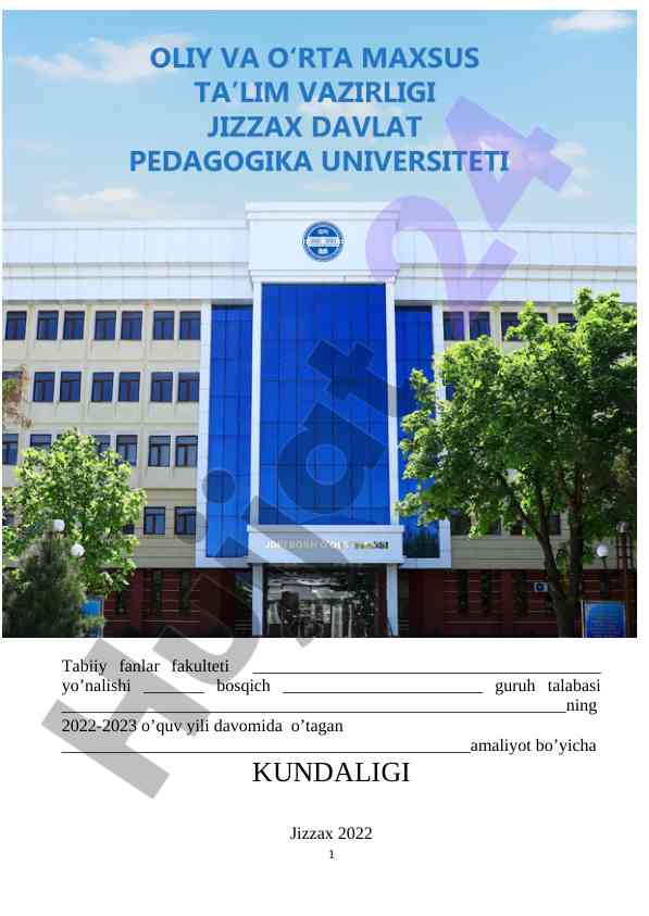 Amaliyot daftari yozish bo‘yicha ko‘rsatmalar