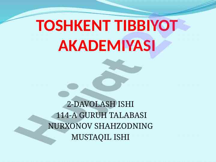 Kasalliklar diagnostik usullari bilan tanishtirish