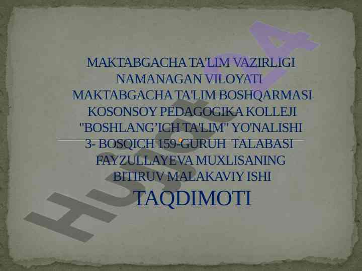 Tarbiya usullari: o'z-o'zini tarbiyalash metodlari