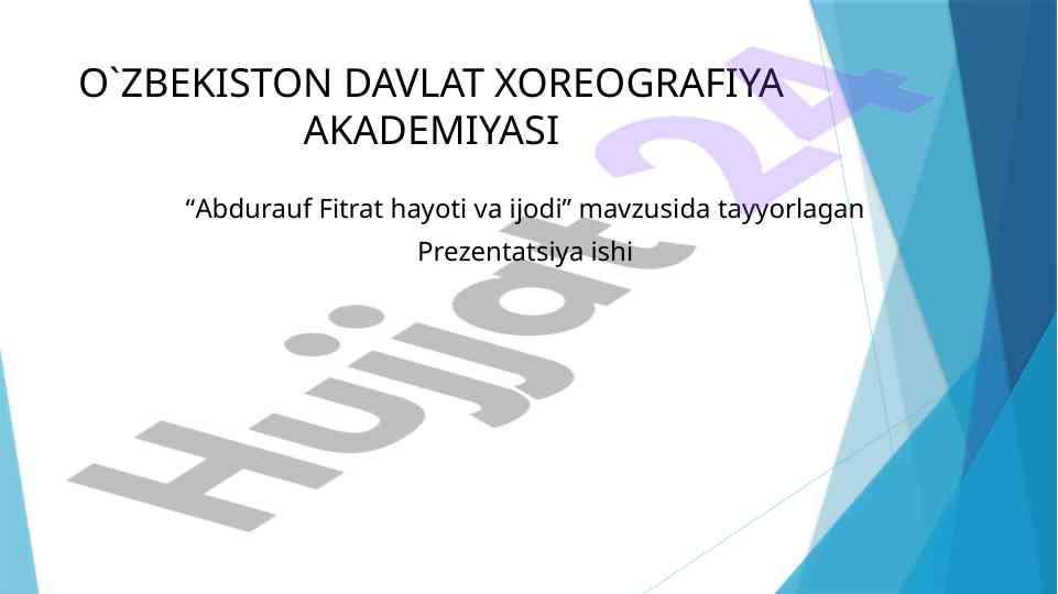 Abdurauf fitrat hayoti va ijodi ta’lim prezentatsiyasi