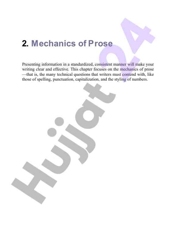 Mechanics of prose for effective writing clarity