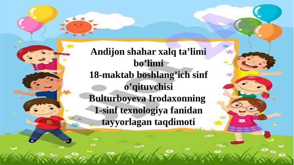 Mozaika haqida tushuncha ta’limi taqdimoti