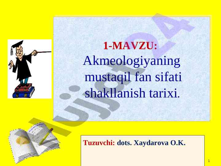 Akmeologiyaning mustaqil fan sifati shakllanishi