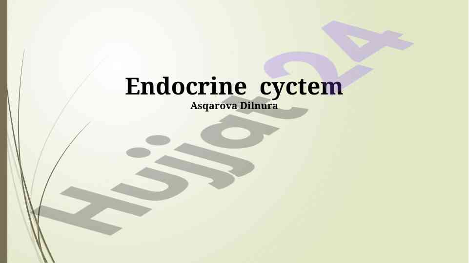 Overview of the endocrine system and disorders