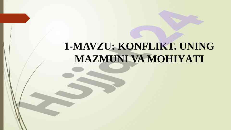 Konfliktologiya fanining ilmiy asoslari