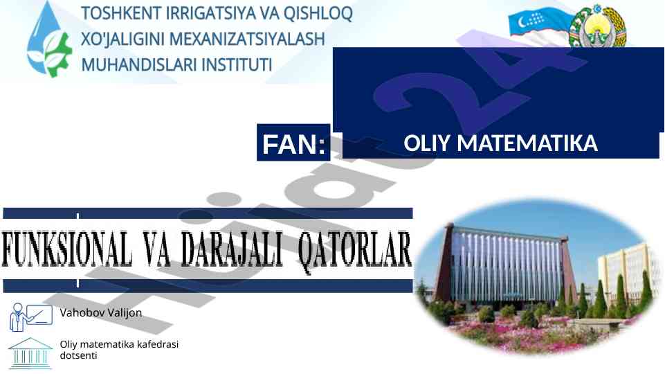 Darajali qatorlar va ularning turlari