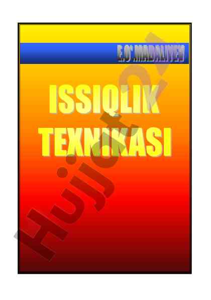Issiqlik texnikasi: bakalavrlar uchun darslik